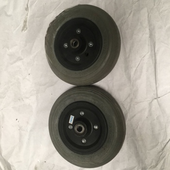 Used Pair Front Solid Wheels 7x1 For Shoprider Mobility Scooter EEB300